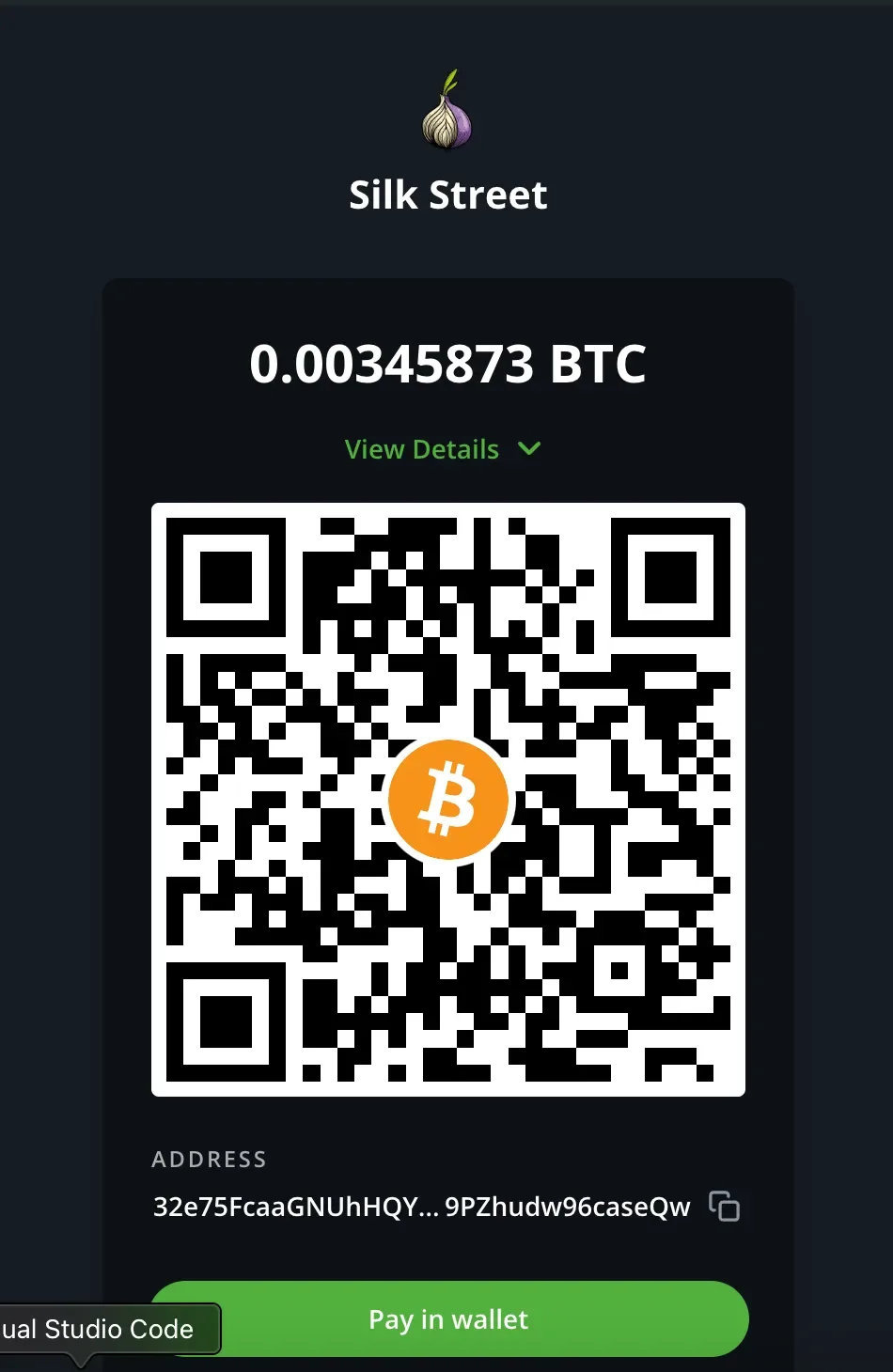 a bitcoin payment